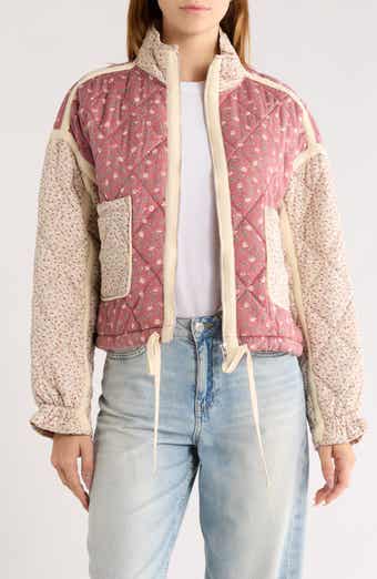 BLANKNYC Bloom Bash Quilted Bomber Jacket