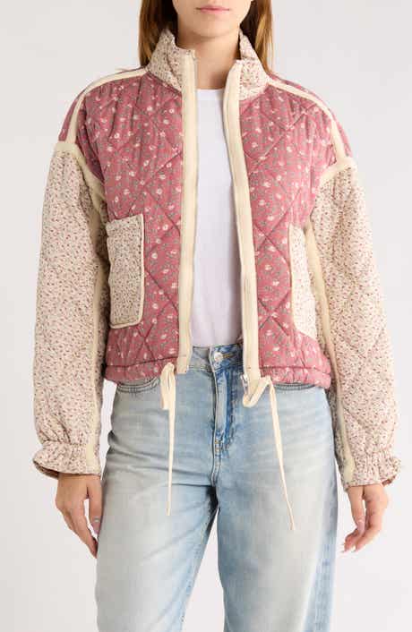 BLANKNYC Bloom Bash Quilted Bomber Jacket