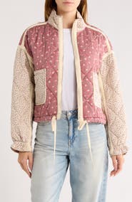 BLANKNYC Bloom Bash Quilted Bomber Jacket