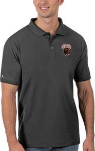 ANTIGUA Men's Antigua Anthracite Montana Grizzlies Legacy Pique Polo