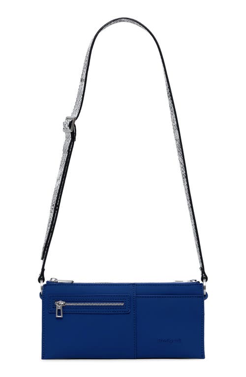 Desigual Two Tone Snake Embossed Shoulder Bag In Blue