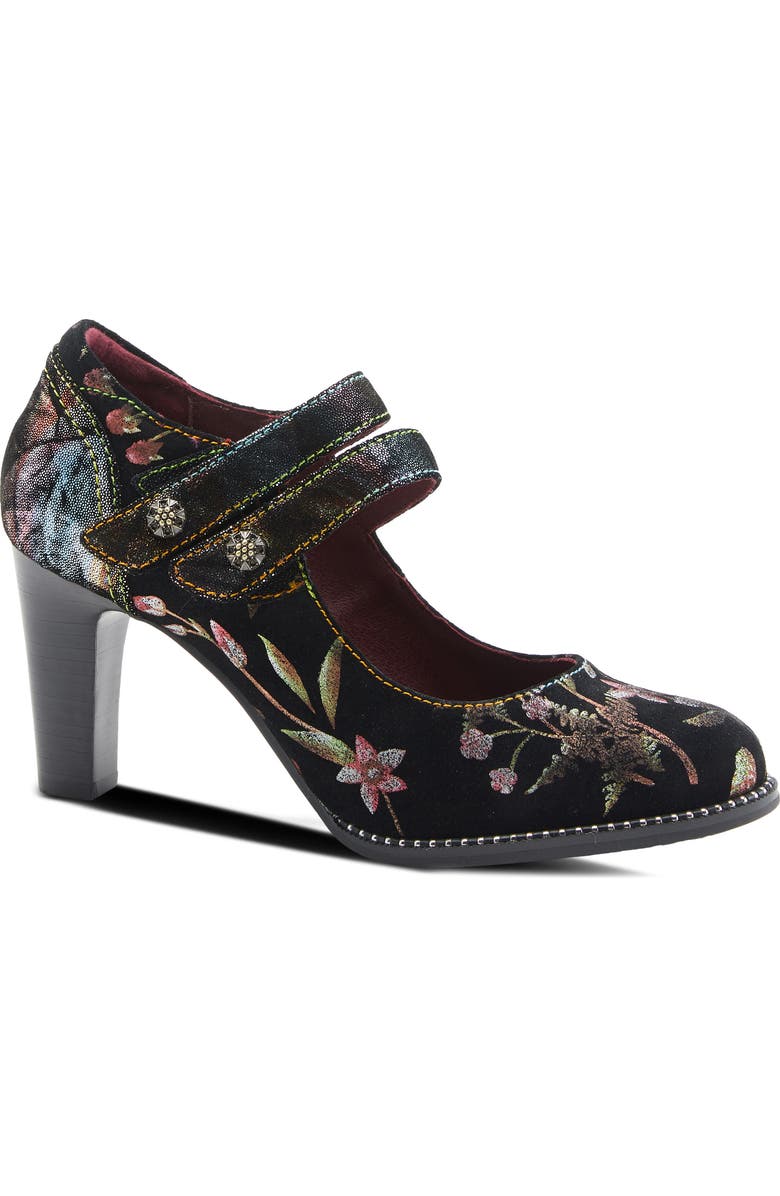 L'Artiste by Spring Step Floral Suede Pump, Main, color,