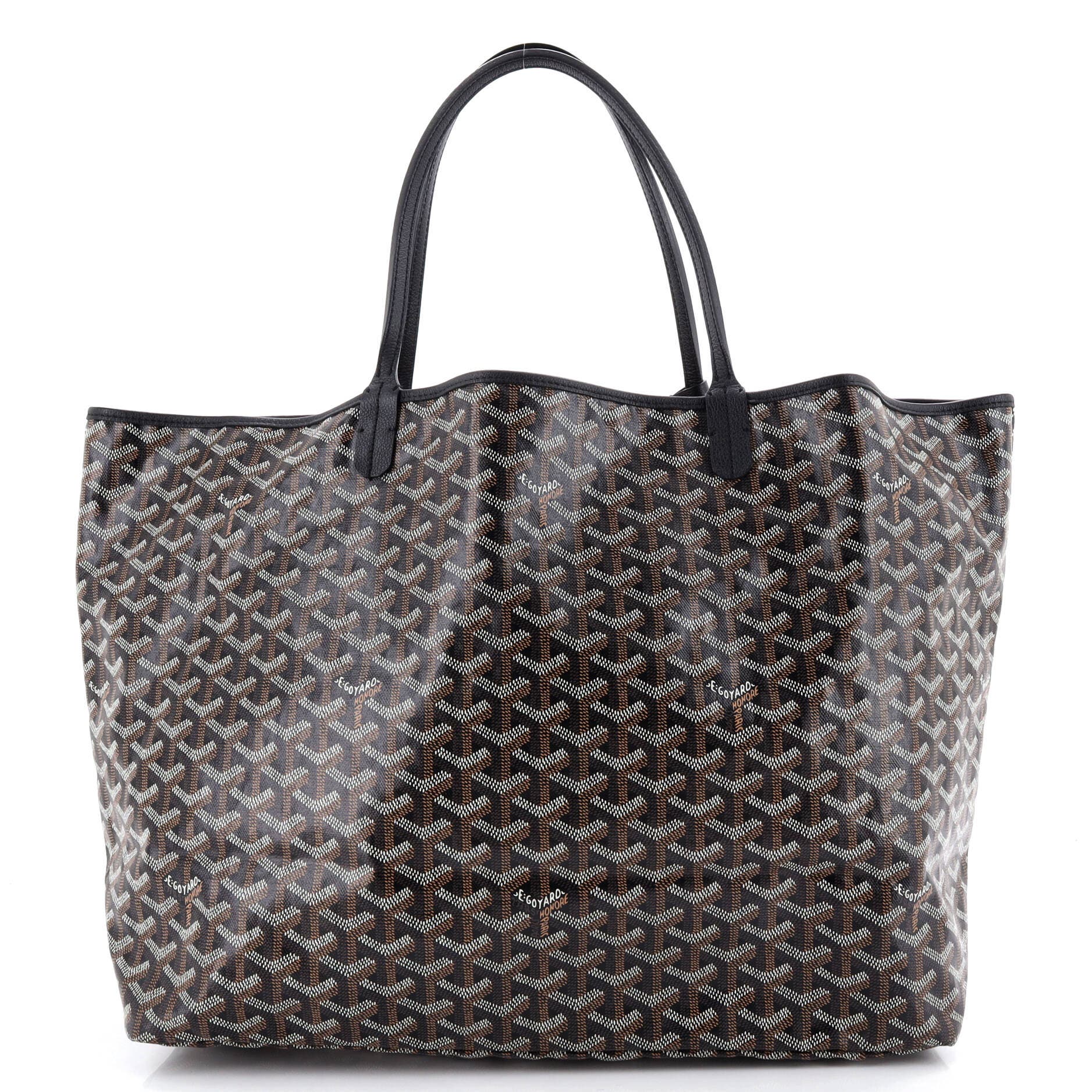 Pre-Owned Goyard Saint Louis Tote Coated Canvas GM, Main, color, Black