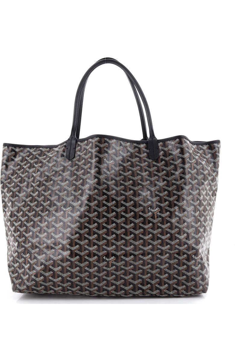 Pre-Owned Goyard Saint Louis Tote Coated Canvas GM, Main, color, Black