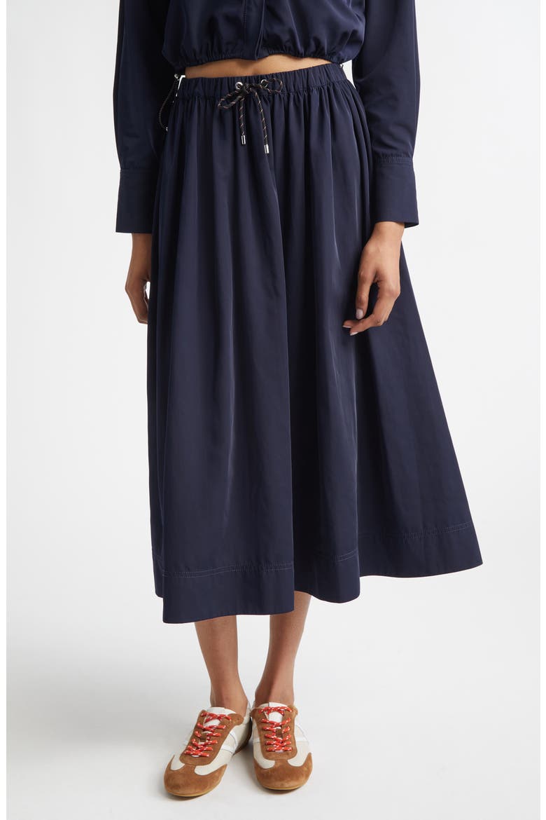 Bates Taffeta Midi Skirt, Main, color, NAVY