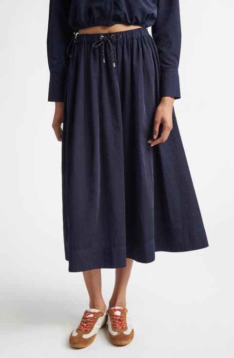 Bates Taffeta Midi Skirt