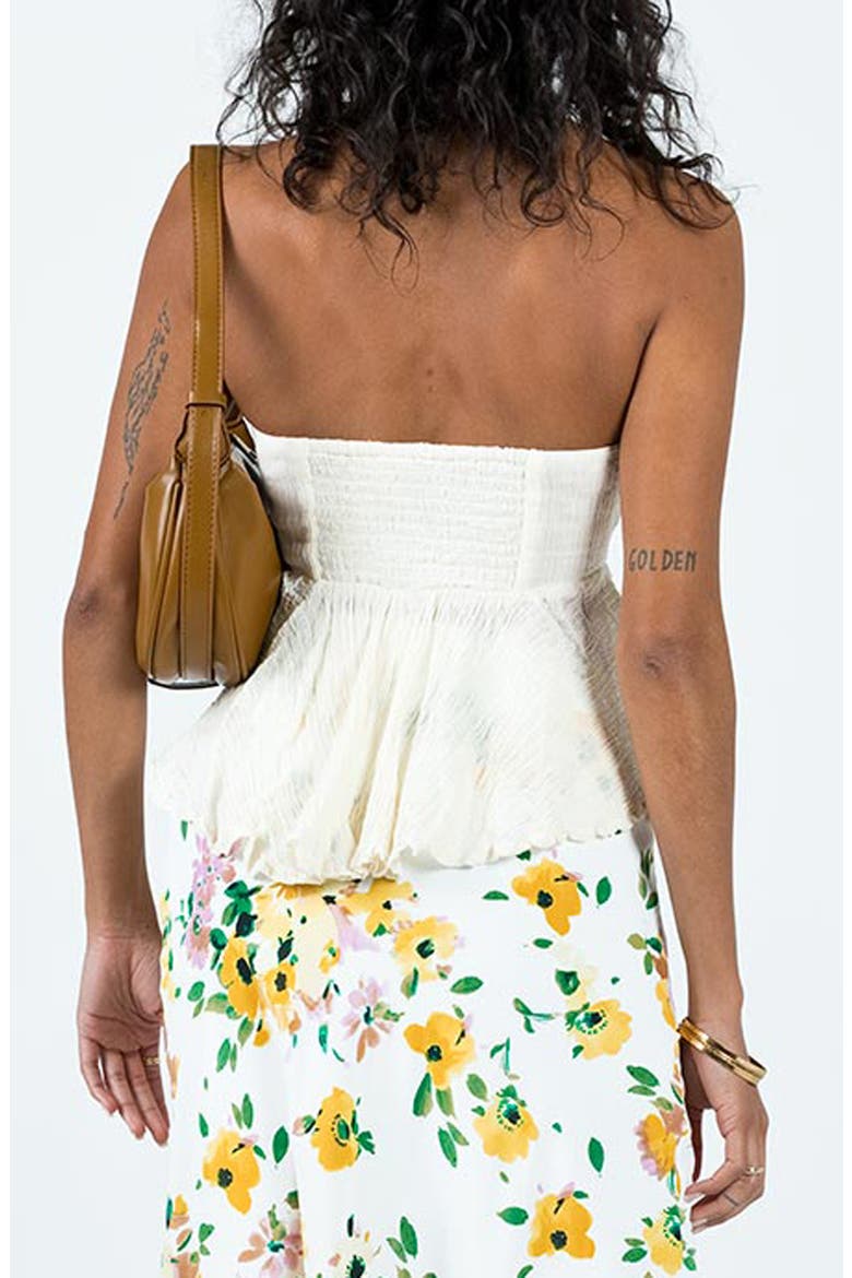 Summer Nights Strapless Stretch Organic Cotton Top, Alternate, color, IVORY