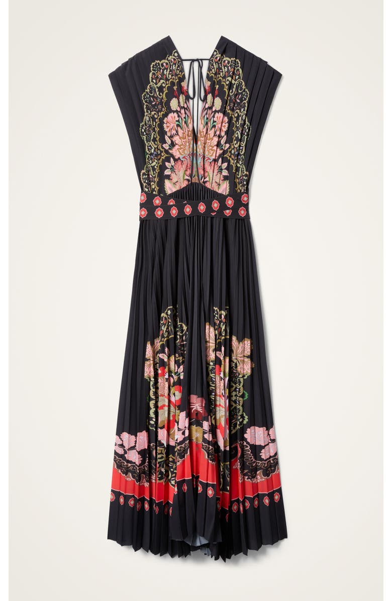 La DoubleJ Accordion Dress, Alternate, color, Cornucopia Placée Black