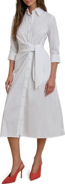 Favorite Daughter The Well Mannered Tie Waist Shirtdress