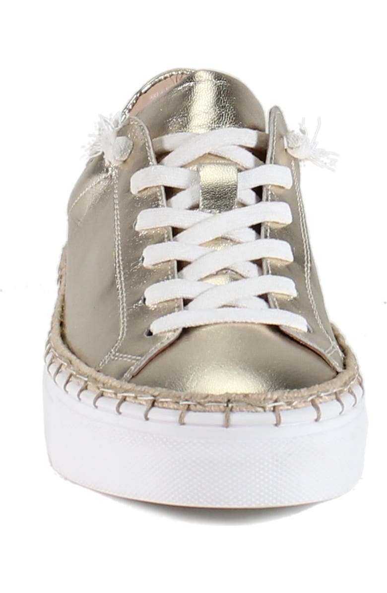 DibaTrue EM BELISH Metallic Leather Lace Up Sneaker, Alternate, color, Light Gold