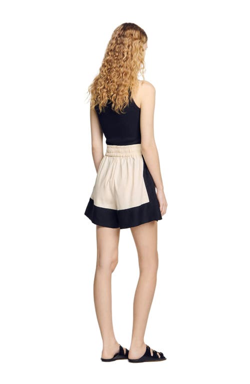 SANDRO SANDRO TWO-TONE SHORTS