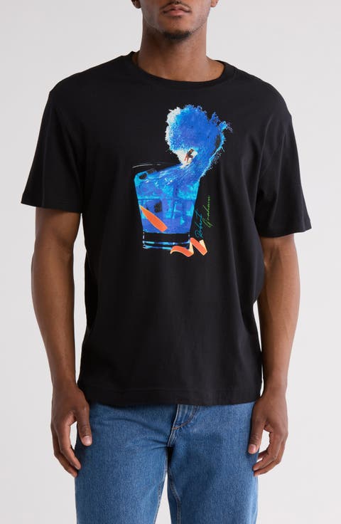 Surf N Sip Cotton Graphic T-Shirt