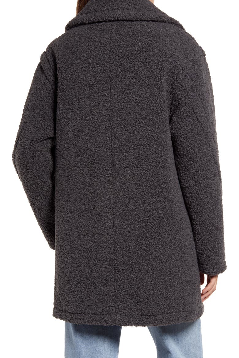 Faux Shearling Teddy Jacket, Alternate, color, CHARCOAL