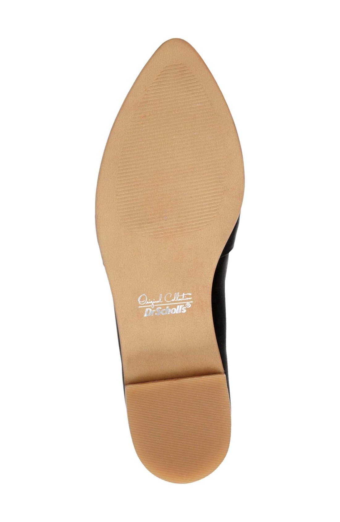 'Ashah' Pointed Toe Flat, Alternate, color, BLACK/ BLACK LEATHER
