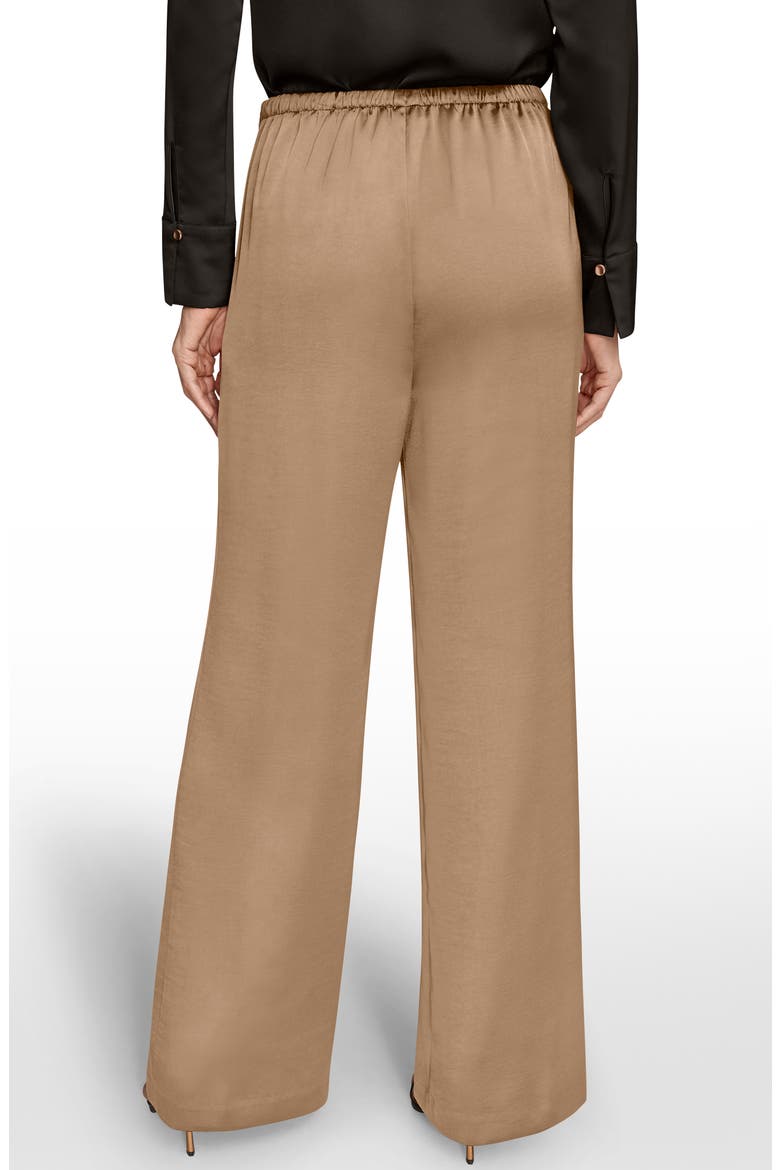 Wide Leg Satin Pants, Alternate, color, FAWN