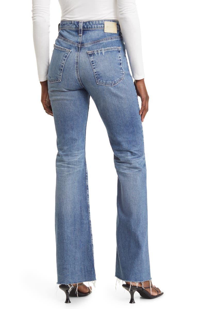 AG Alexxis Ripped High Waist Bootcut Jeans, Alternate, color, 17 Years Lagoon