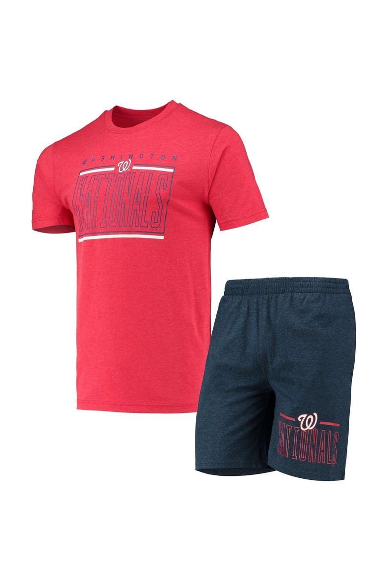 Men's Concepts Sport Navy/Red Washington Nationals Meter T-Shirt and Shorts Sleep Set, Alternate, color, Navy