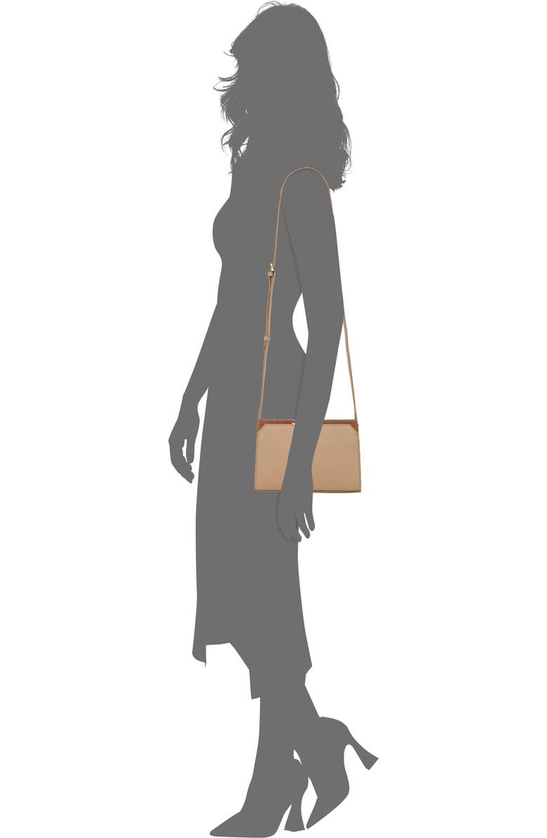 Vince Camuto Tasha Leather Crossbody Bag, Alternate, color, Medium Brown