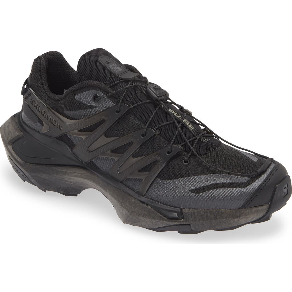 Salomon Xt Pu.re Advanced Rubber-trimmed Mesh Sneakers In Black