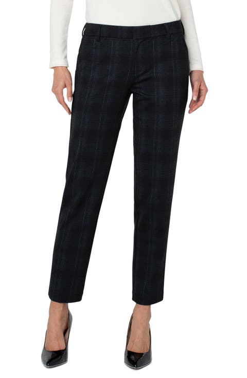 Kelsey Plaid Ponte Trousers