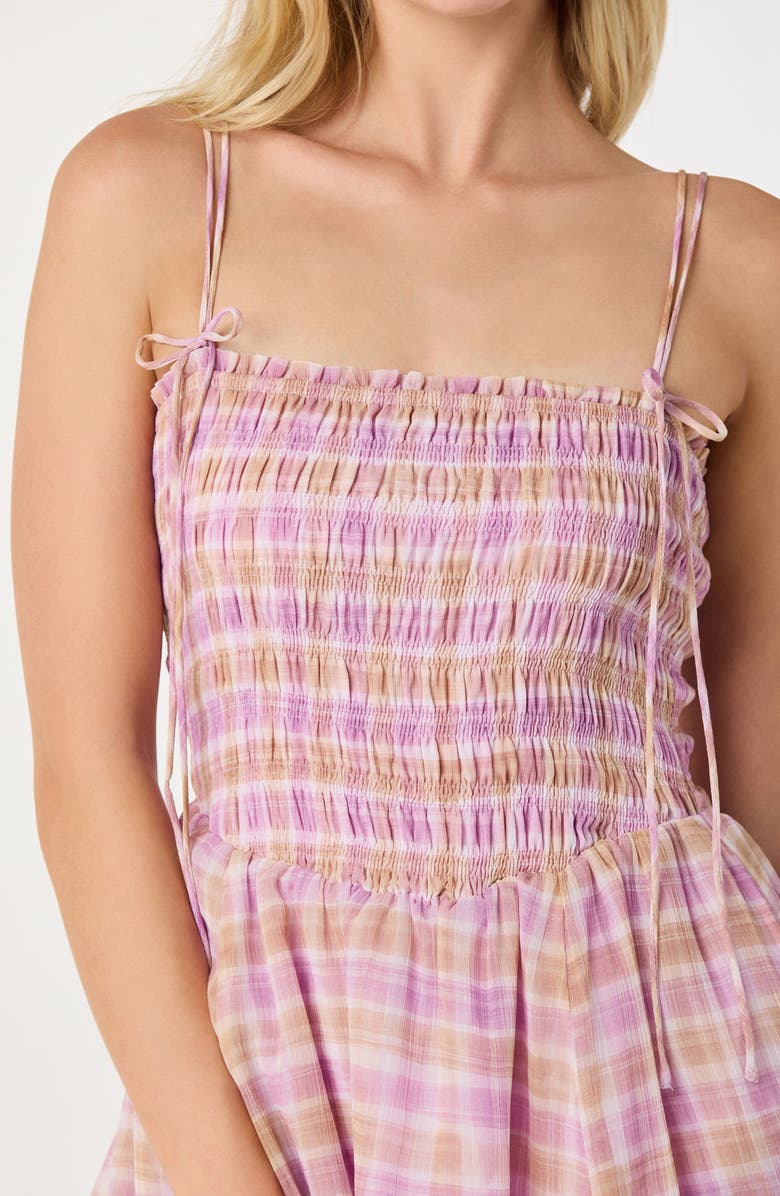 ASTR the Label Lahela Plaid Sundress, Alternate, color, Pink Plaid