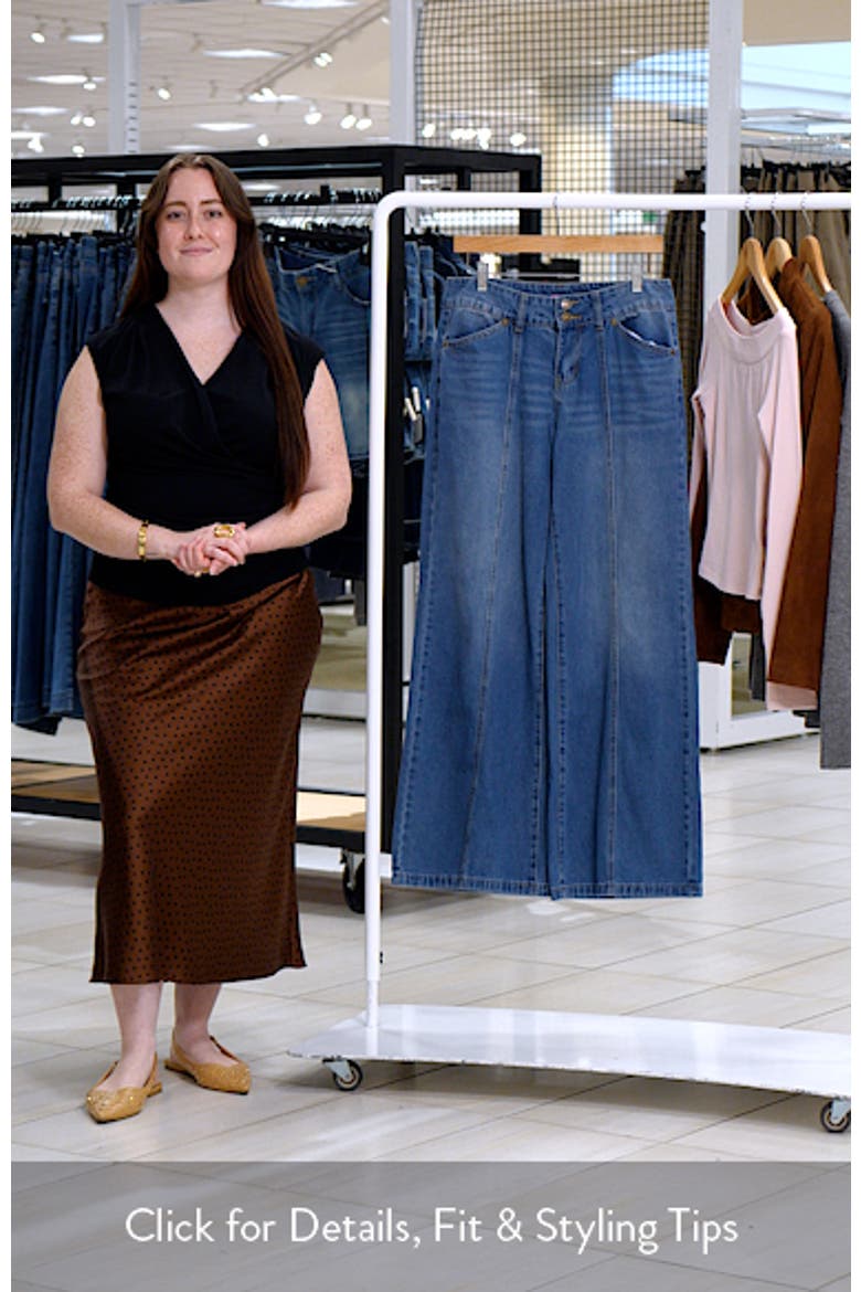 Charlie Seamed Low Rise Wide Leg Jeans video