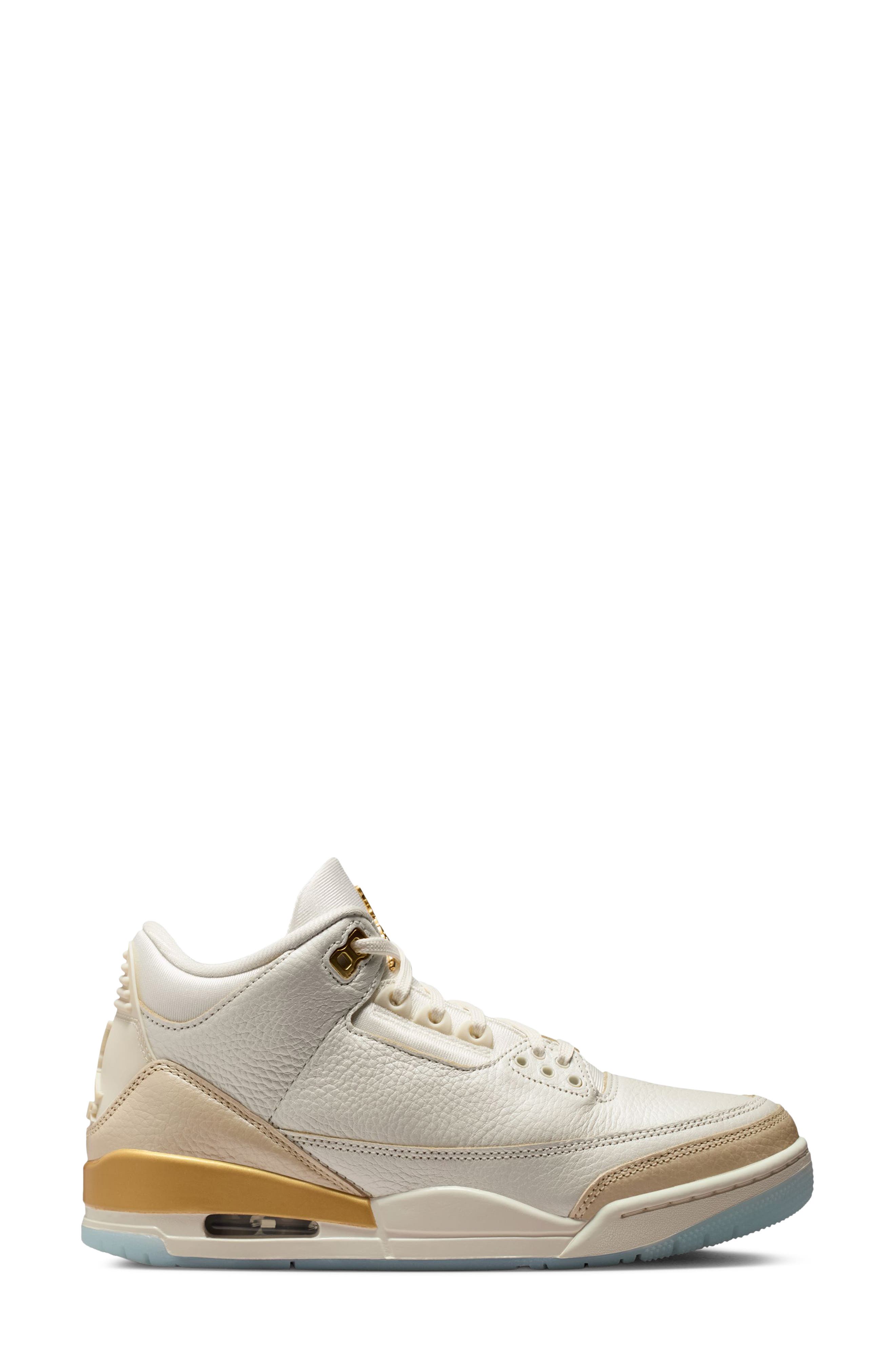 Jordan Air Jordan 3 Retro Basketball Sneaker, Alternate, color, Sail/ Team Gold/ Ivory/ Gold