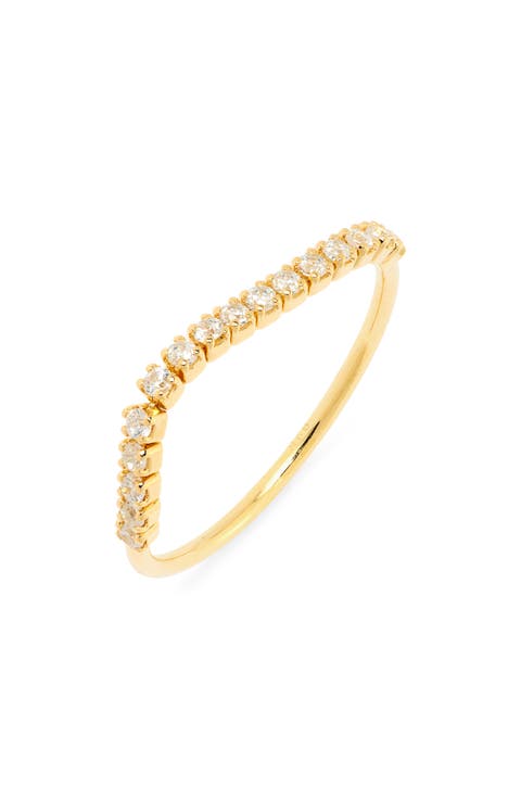 CZ Pavé Wave Ring