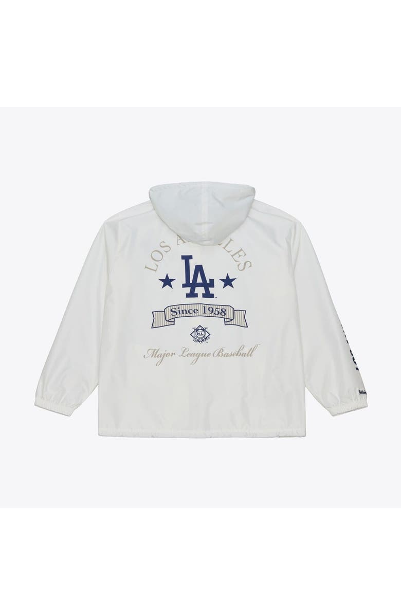 Mitchell & Ness Men's Mitchell & Ness White Los Angeles Dodgers Yacht Rock Coaches Full-Snap Hooded Windbreaker Jacket, Alternate, color, White