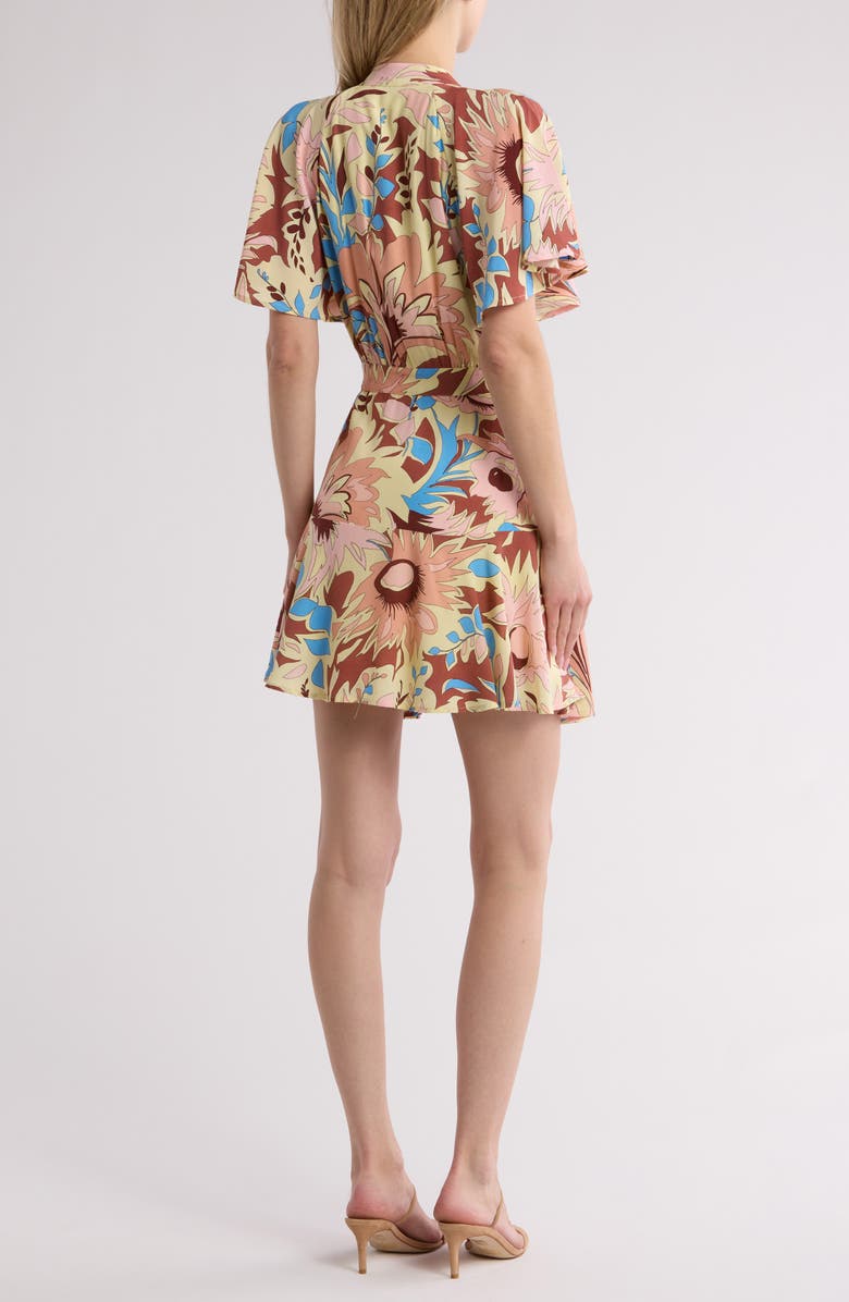 Reiss Kara Short Sleeve Faux Wrap Dress, Alternate, color, 