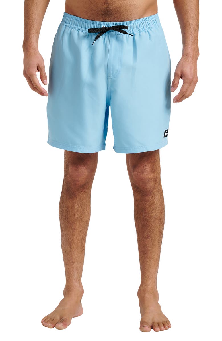Quiksilver Everyday Solid Volley Swim Trunks, Main, color, Airy Blue