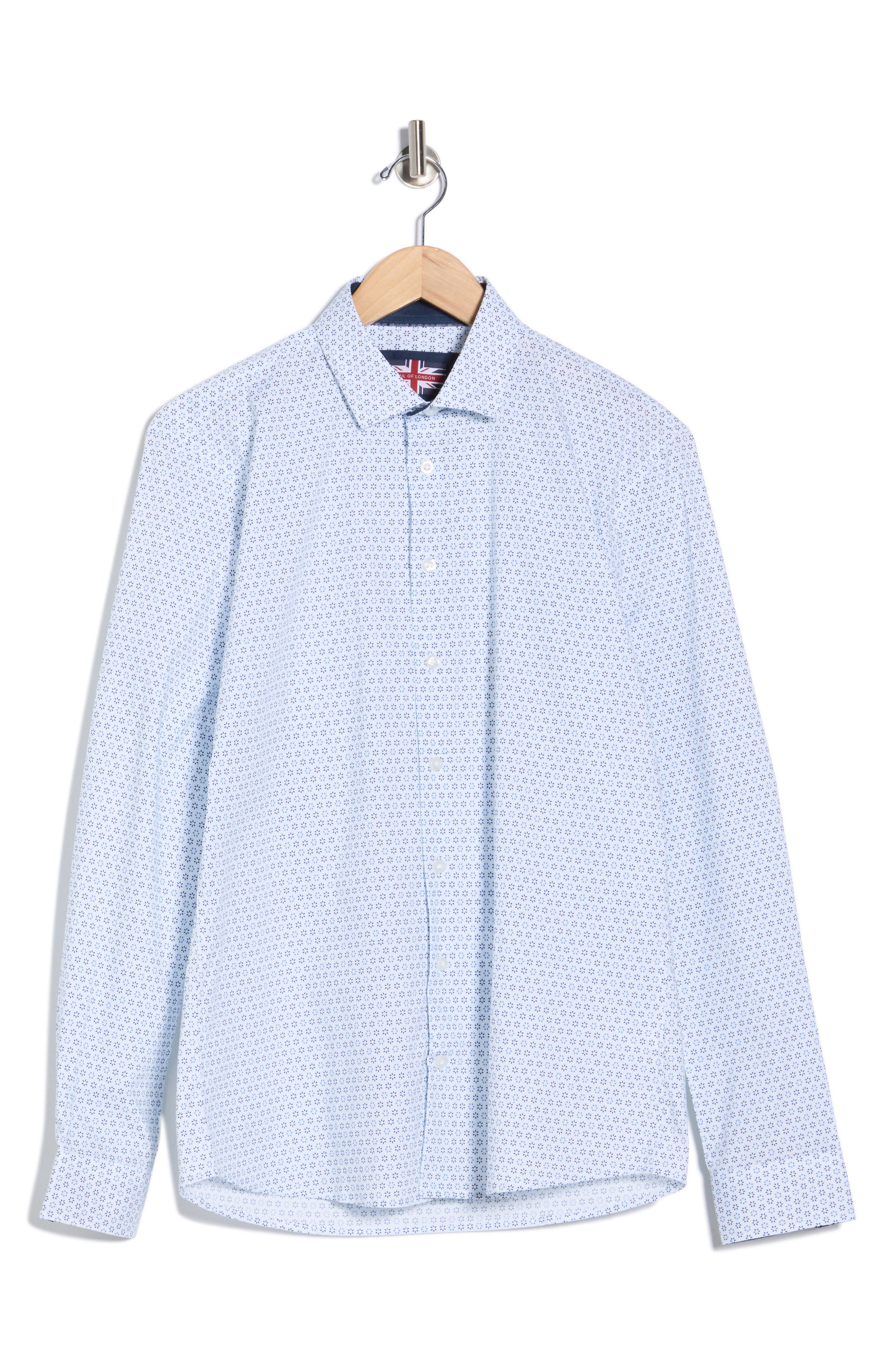 SOUL OF LONDON Stretch Cotton Sport Shirt