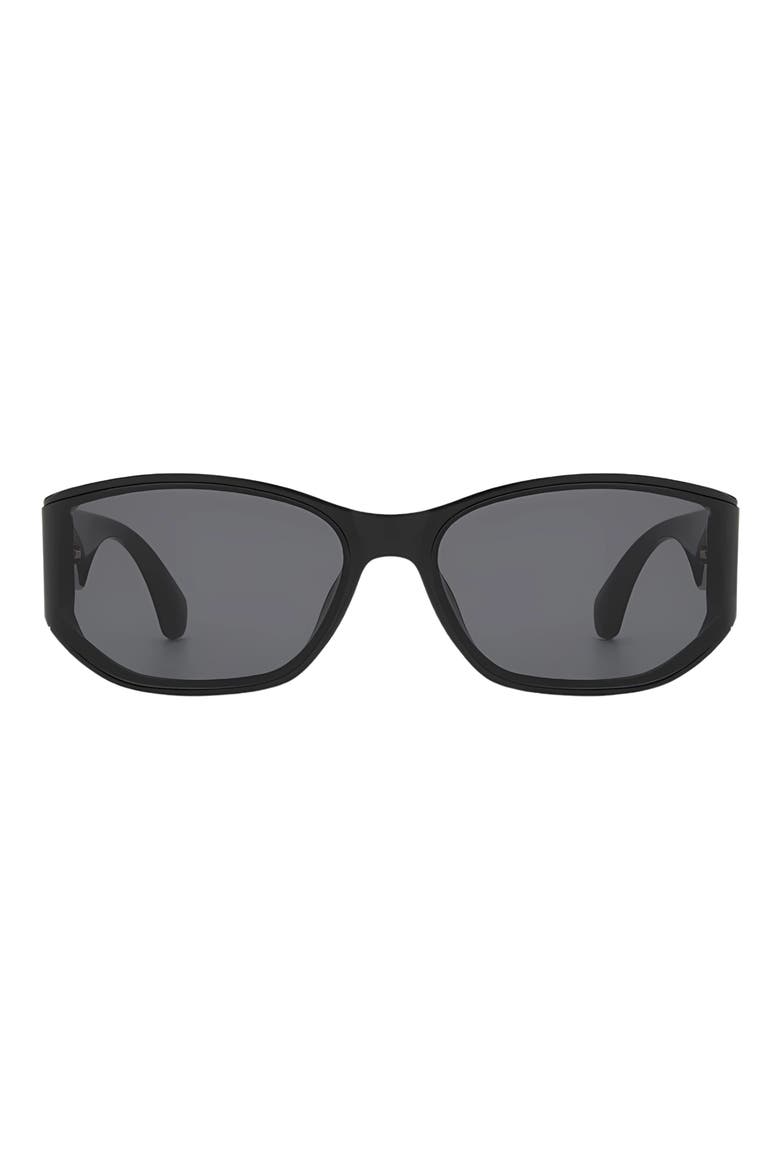 Ember 60mm Oval Sunglasses, Main, color, BLACK/ BLACK