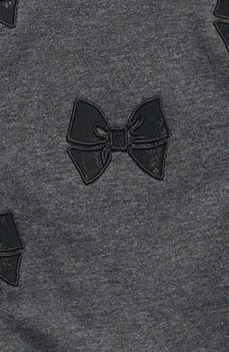 Splendid Lacy Bow Cotton Blend Sweatshirt & Leggings Set, Alternate, color, Heather Charcoal