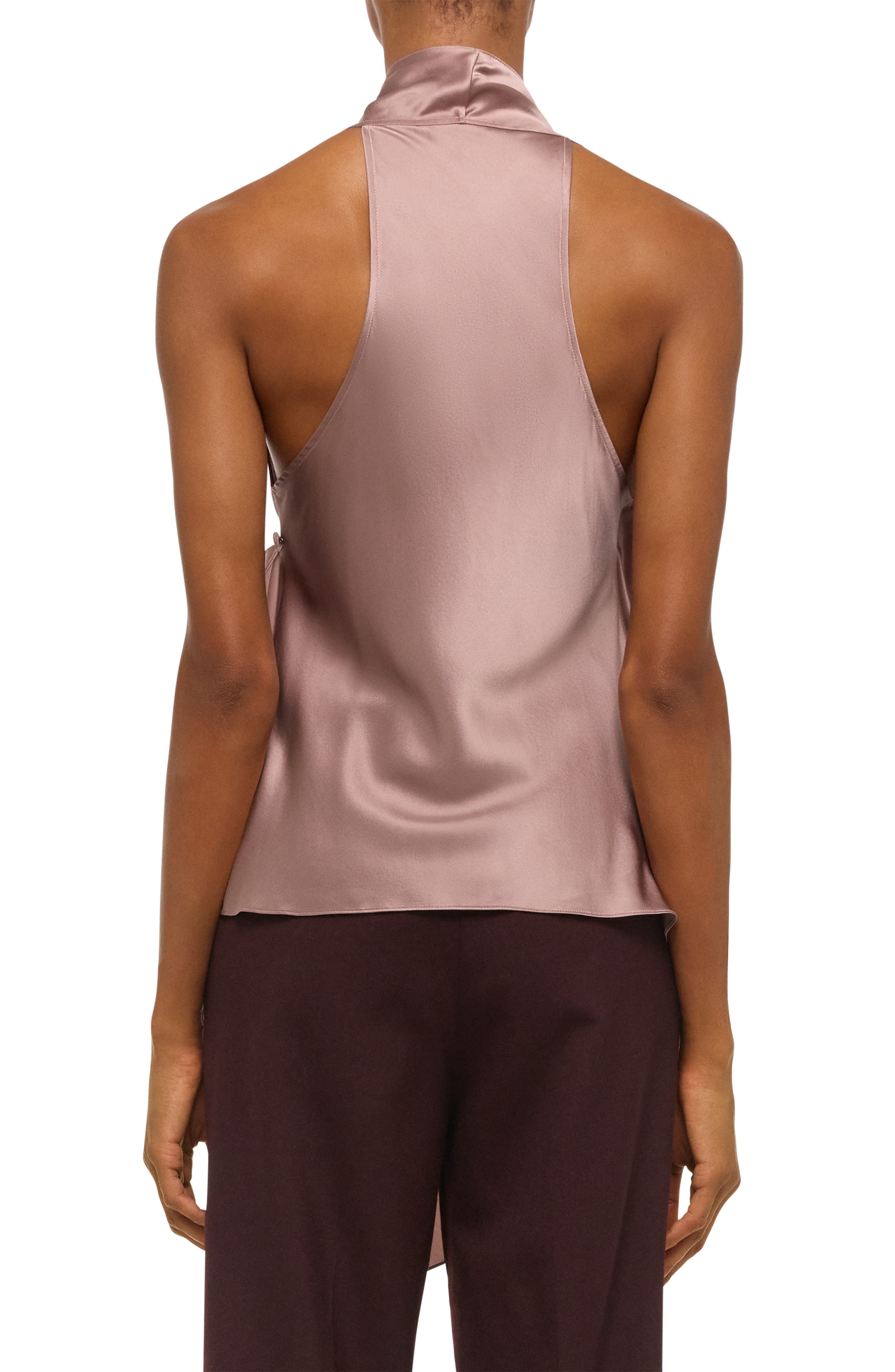 Drape Sleeveless Silk Top - image 2