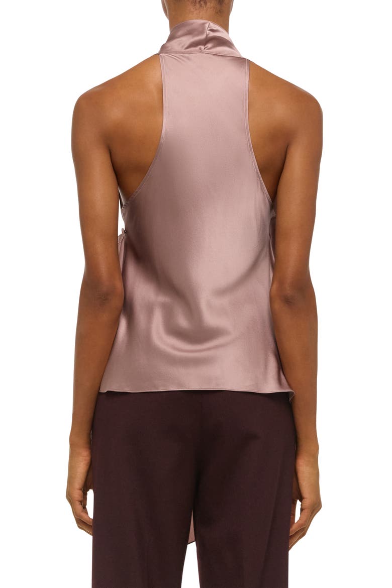 Drape Sleeveless Silk Top, Alternate, color, TEA ROSE