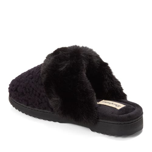 Dearfoams Courtney Knit Scuff Slipper In Black