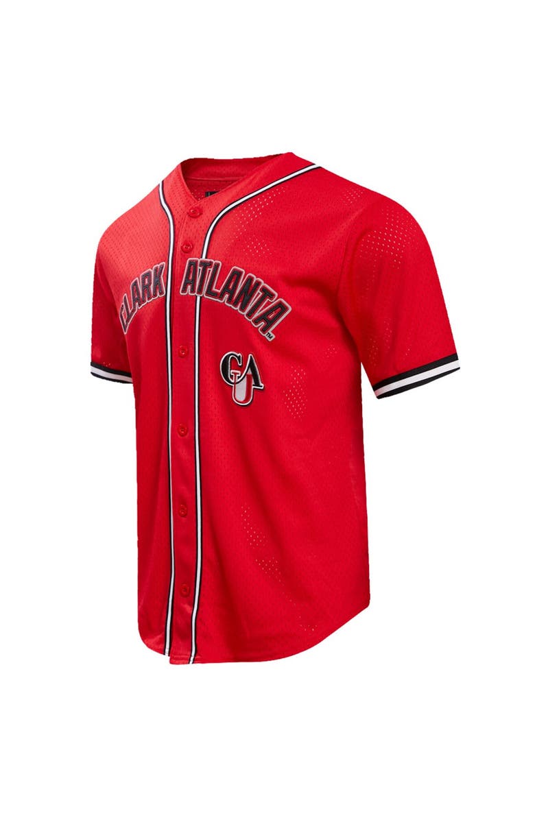 PRO STANDARD Men's Pro Standard Red Clark Atlanta University Panthers Homecoming Mesh Button-Down Shirt, Alternate, color, Red