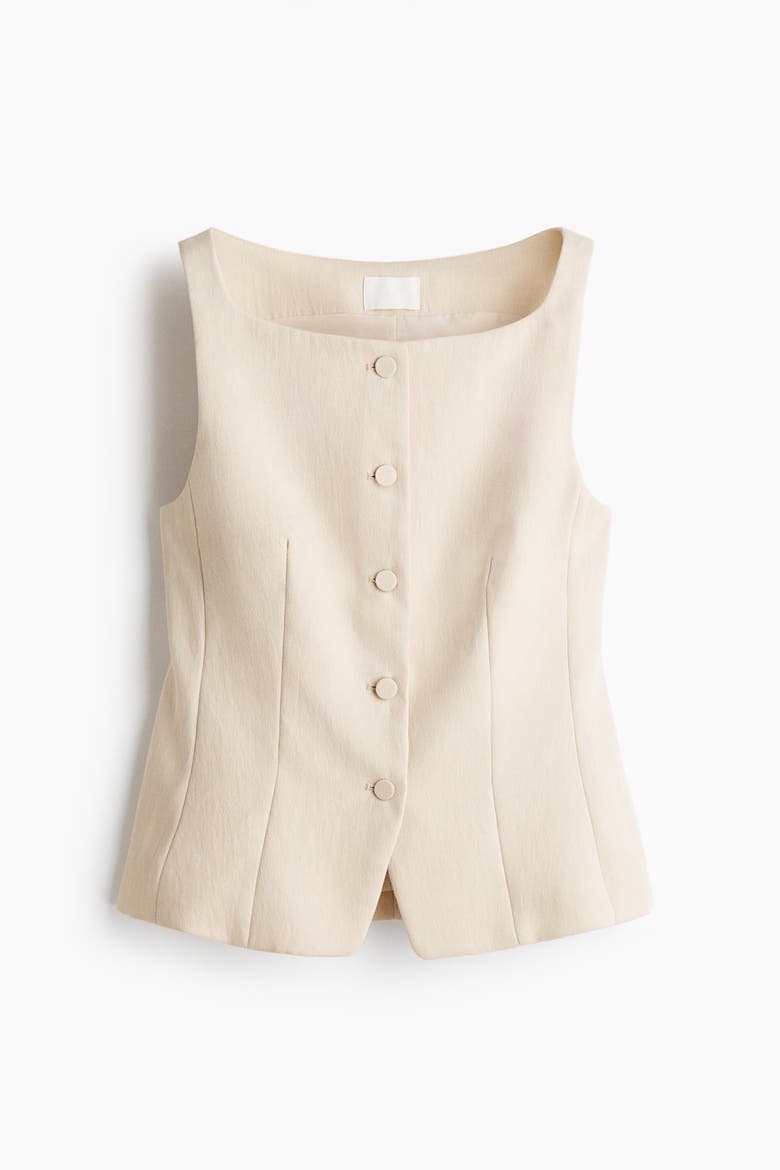 Tailored Waistcoat, Alternate, color, Light beige