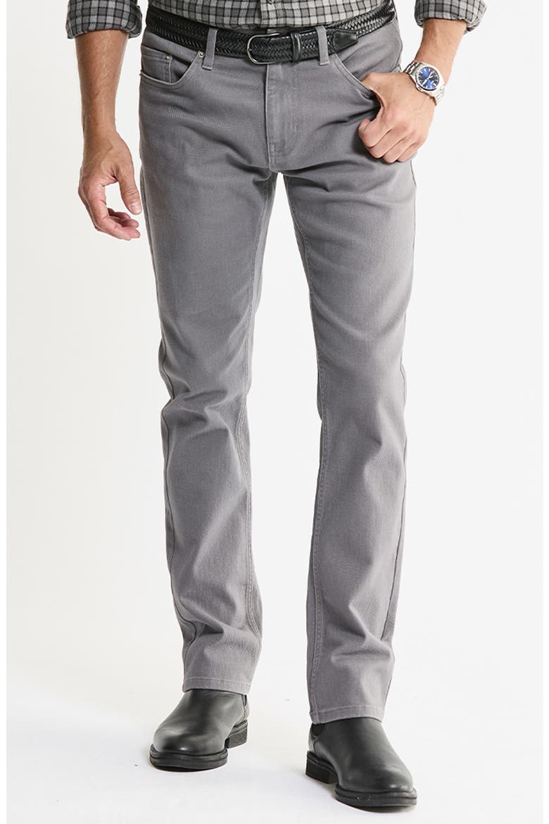 Brushed Bull Denim 5-Pocket Stretch Pants, Main, color, GREY