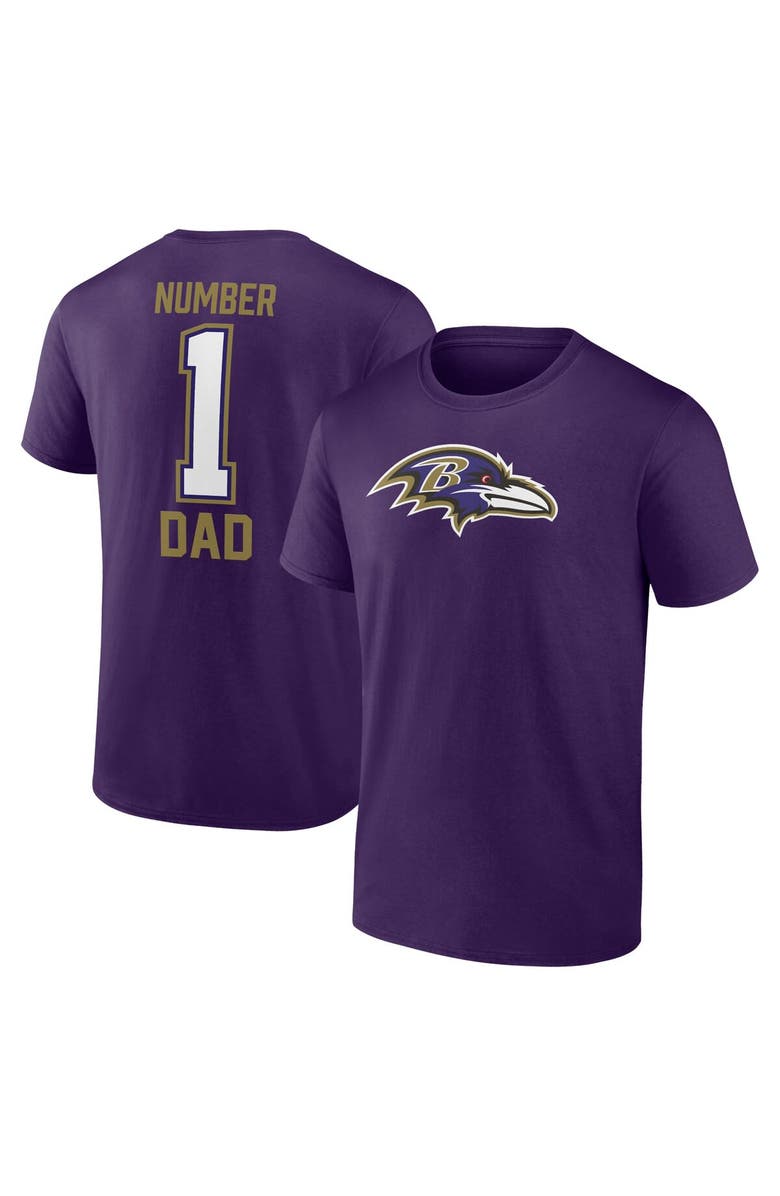 FANATICS Men's Fanatics Branded Purple Baltimore Ravens Father's Day T-Shirt, Main, color, Purple