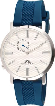 PORSAMO BLEU Bennett Silicone Strap Watch, 40mm