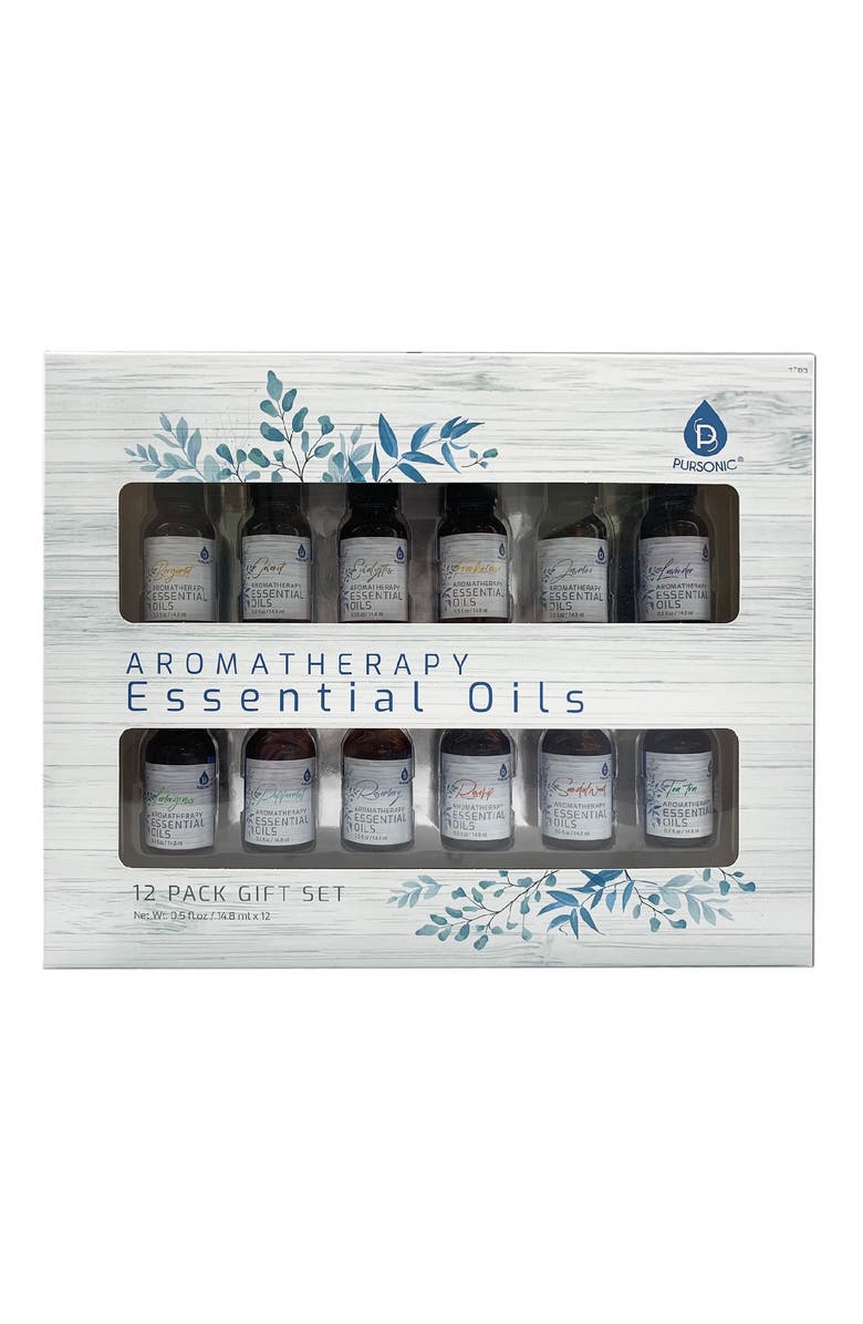 PURSONIC 12 Pack of Aromatherapy Essential Oils, Alternate, color, Multicolor