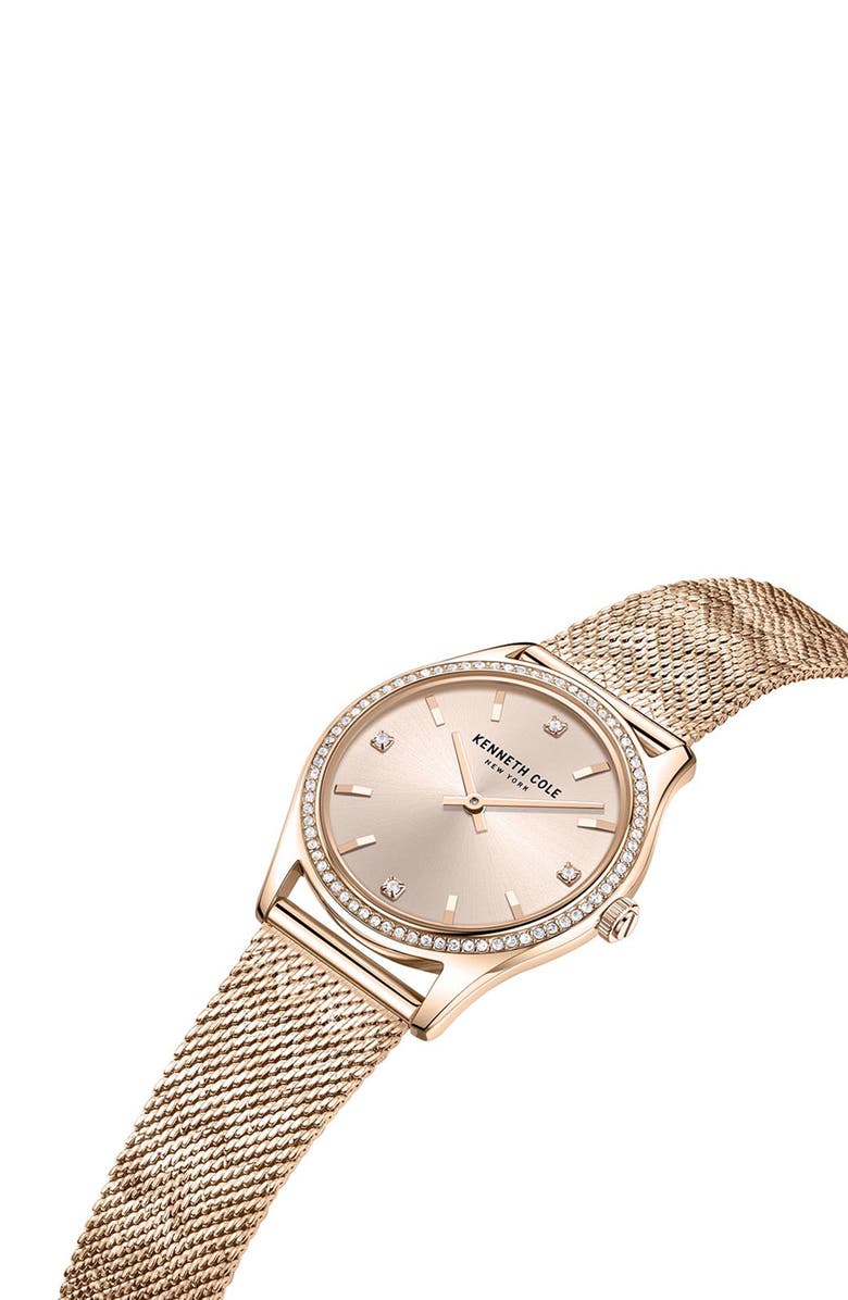 Kenneth Cole Classic Slim Mesh Strap Watch, 34mm, Alternate, color,