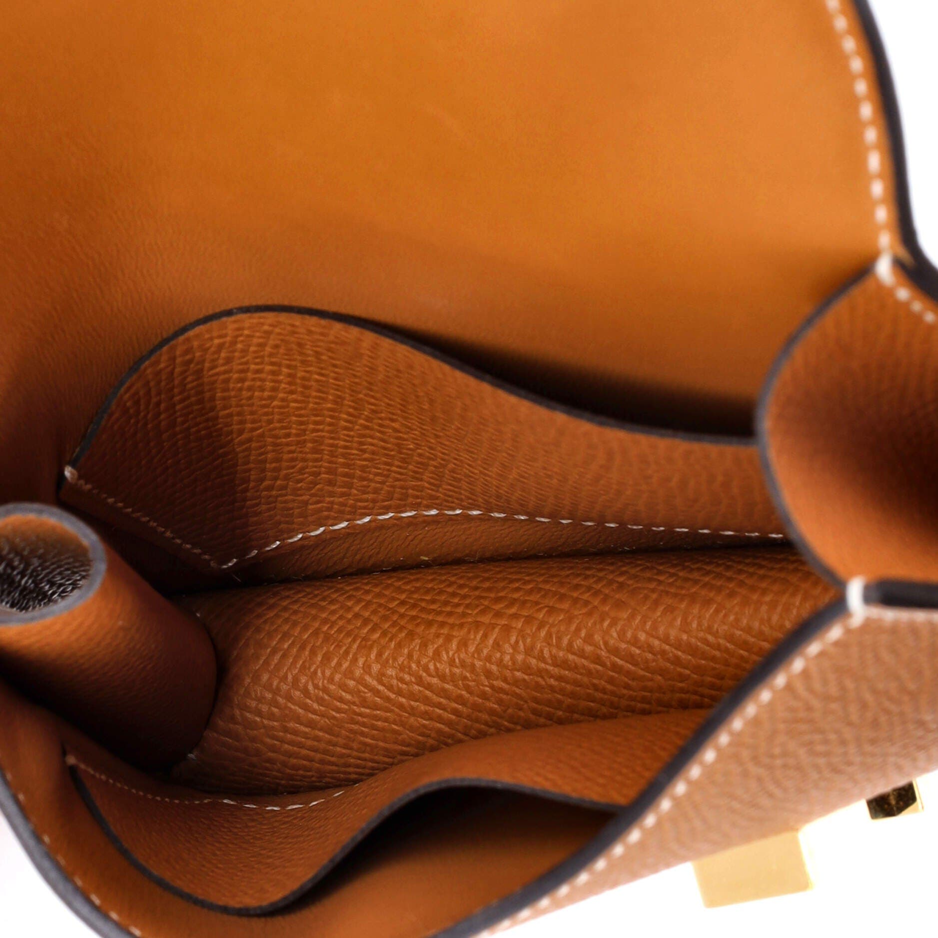 Pre-Owned Hermes Constance Slim Wallet Epsom, Alternate, color, Toffee