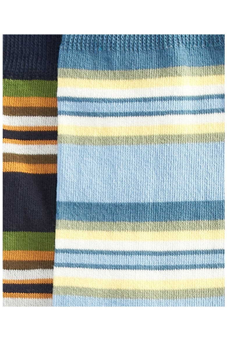 Assorted 2-Pack Summer Stripe Cotton Blend Dress Socks, Alternate, color, NAVY/ SKY BLUE