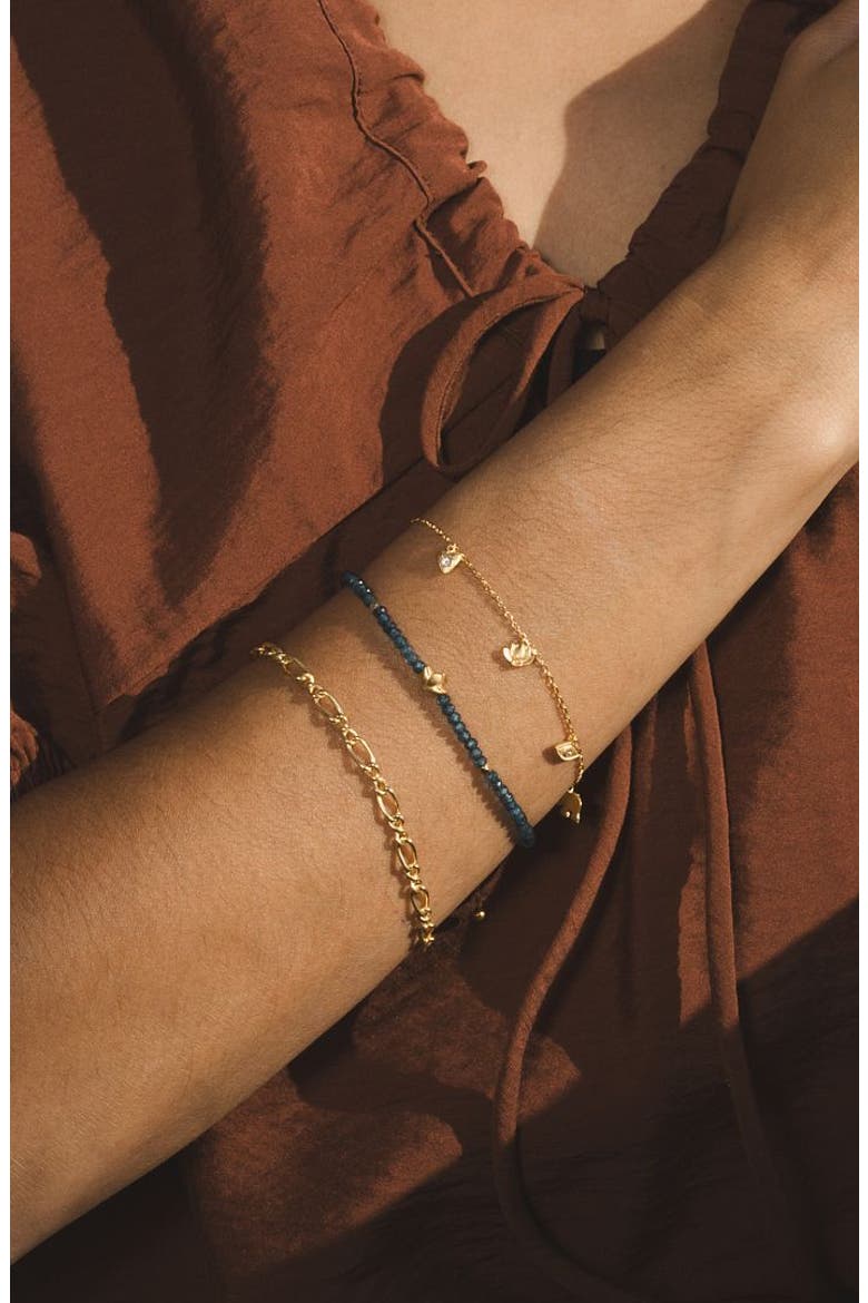 Linked in Truth Chain Bracelet, Alternate, color, Gold