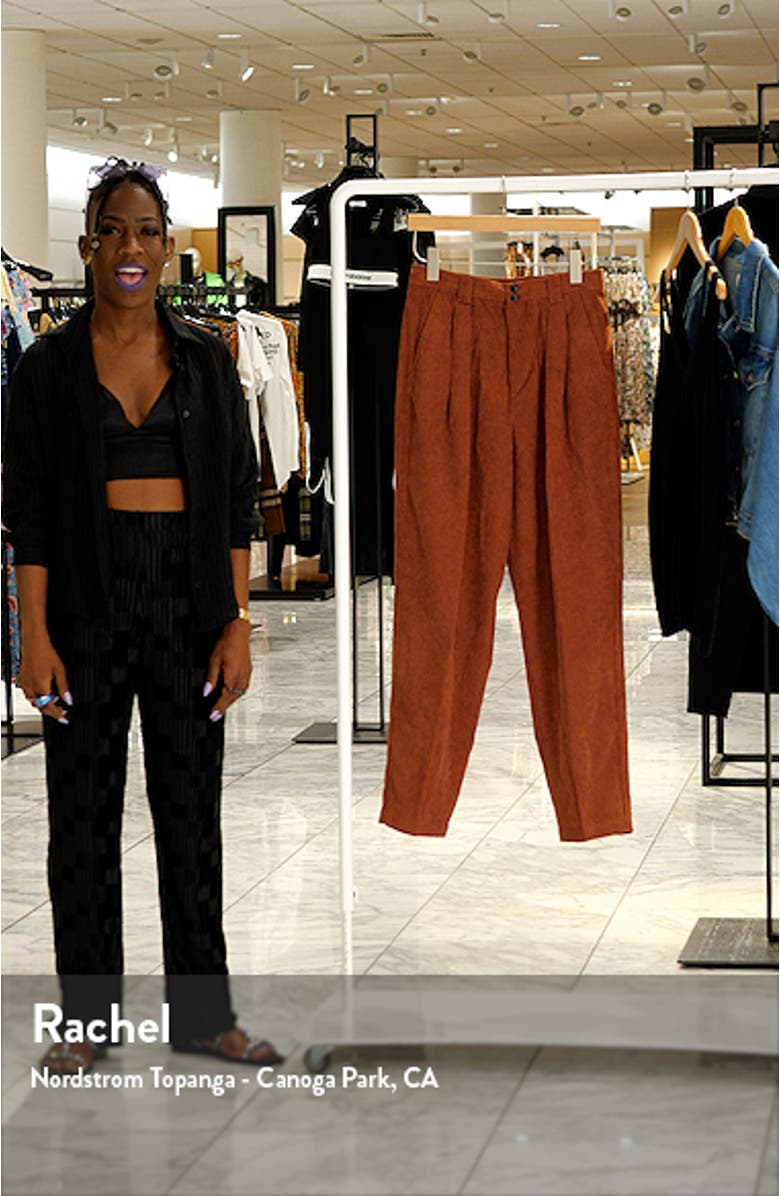 High Waist Tapered Corduroy Pants, sales video thumbnail