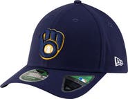 New Era Men's New Era Navy Milwaukee Brewers Player Replica 39THIRTY M-Crown Flex Hat