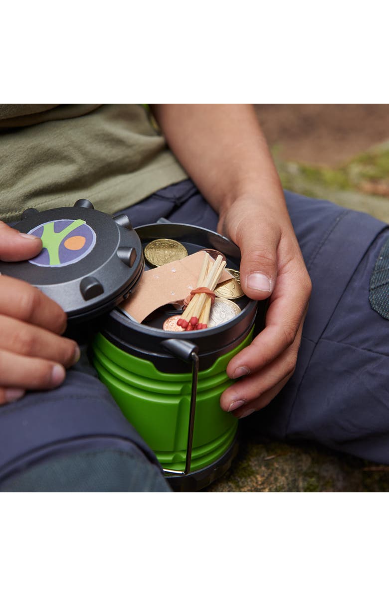 HABA Camping Lantern with Sturdy Handles for Carrying & Hanging with Handy Storage Compartment, Terra Kids Camping Essentials for Kids ages 5+, Alternate, color, Green Multi